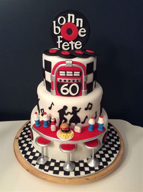 50s themed cake|retro cake ideas.